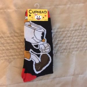 Cuphead socks polyester/spandex size 6-12 2/pair